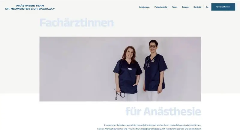 Fachärztinnen für ambulanten Anästhesie